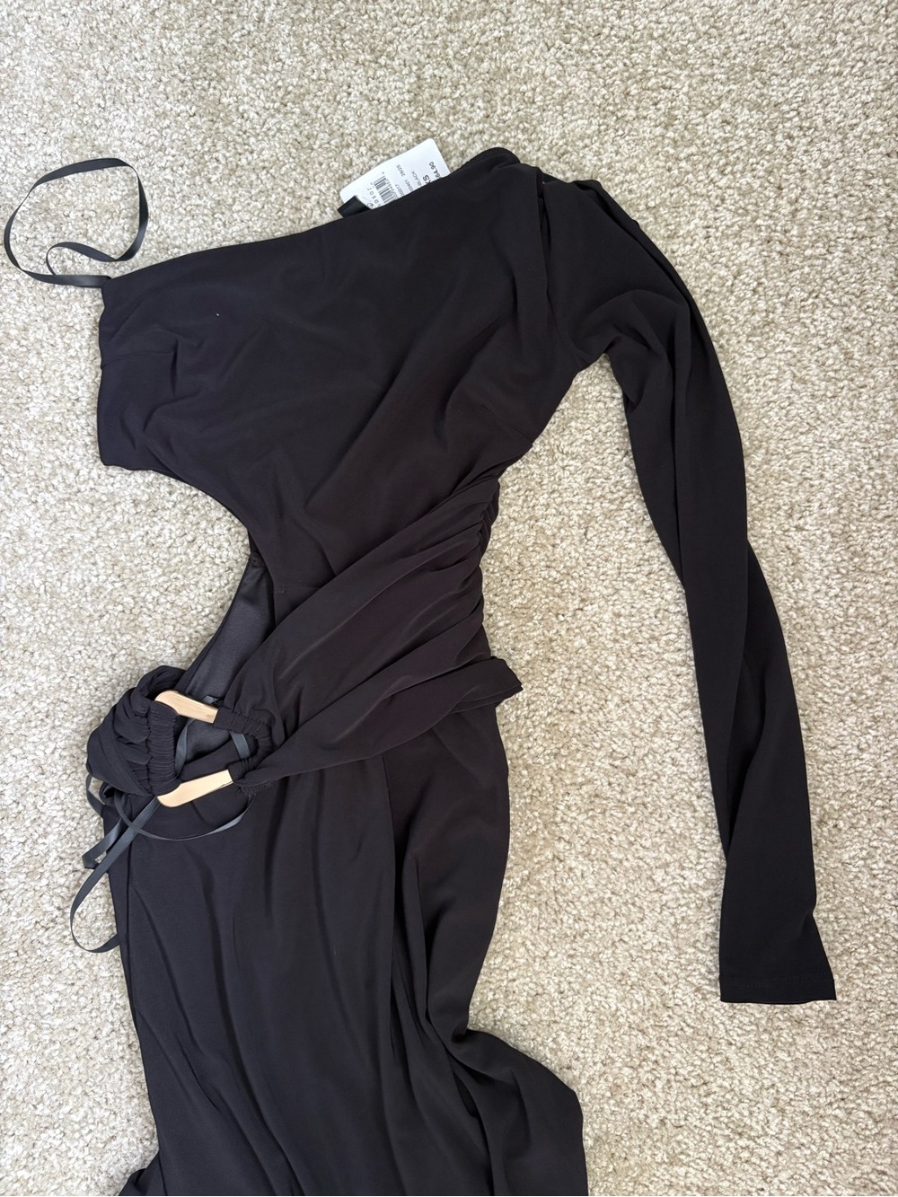 Black One-Shoulder Women’s Dress - Sleek Evening Style